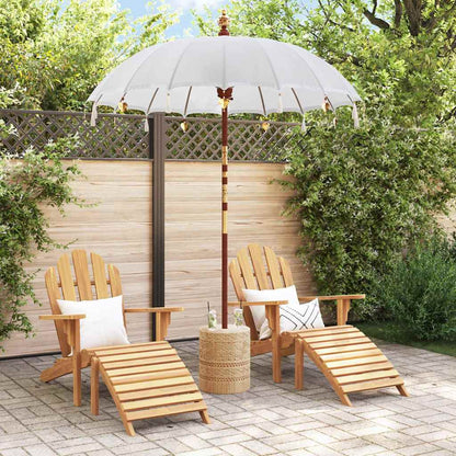 vidaXL Balinesischer Sonnenschirm Creme 190 x 190 x 260 cm