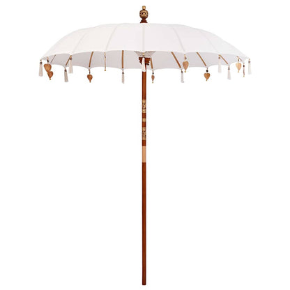 vidaXL Balinesischer Sonnenschirm Creme 190 x 190 x 260 cm