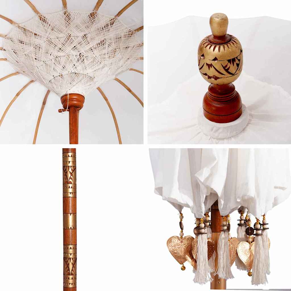 Balinesischer Sonnenschirm Creme 220 x 220 x 260 cm