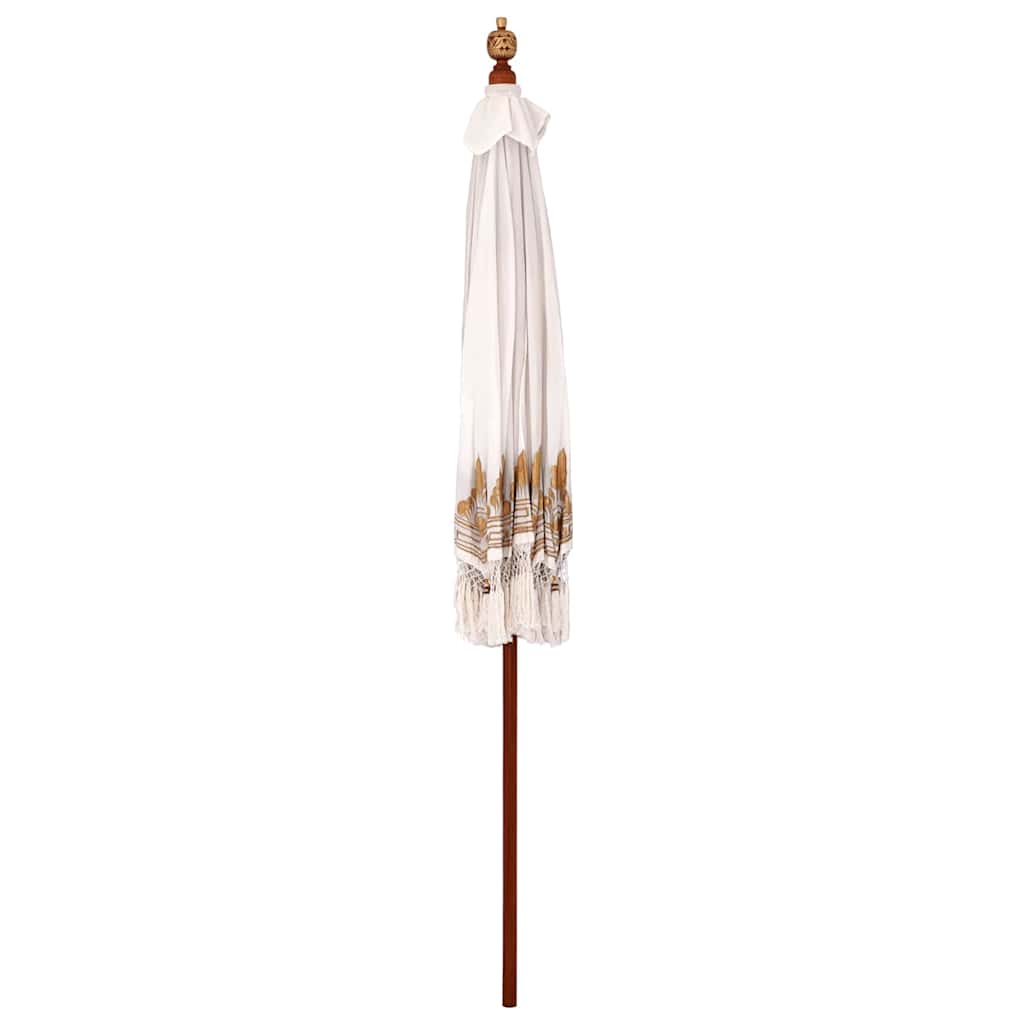 vidaXL Balinesischer Sonnenschirm Creme 215 x 215 x 260 cm