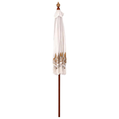 vidaXL Balinesischer Sonnenschirm Creme 215 x 215 x 260 cm