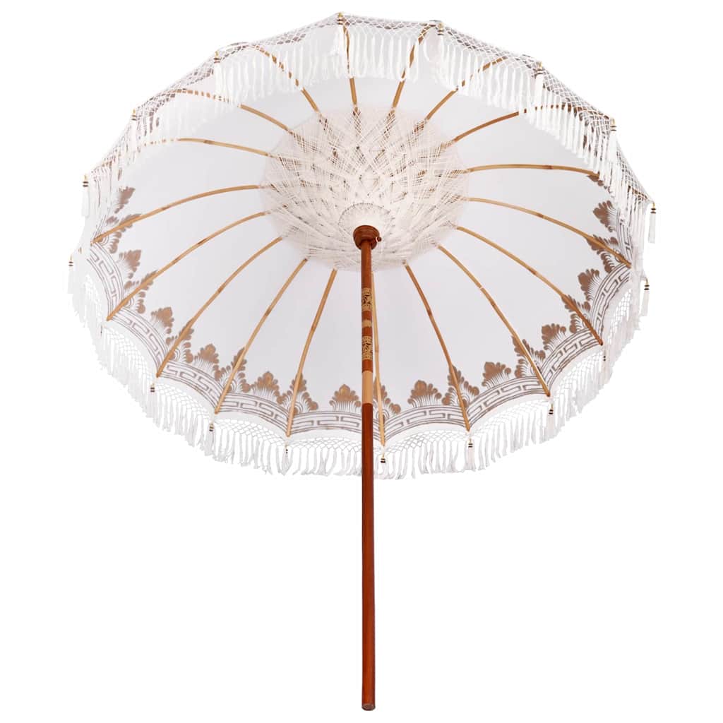 vidaXL Balinesischer Sonnenschirm Creme 215 x 215 x 260 cm