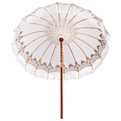 vidaXL Balinesischer Sonnenschirm Creme 215 x 215 x 260 cm