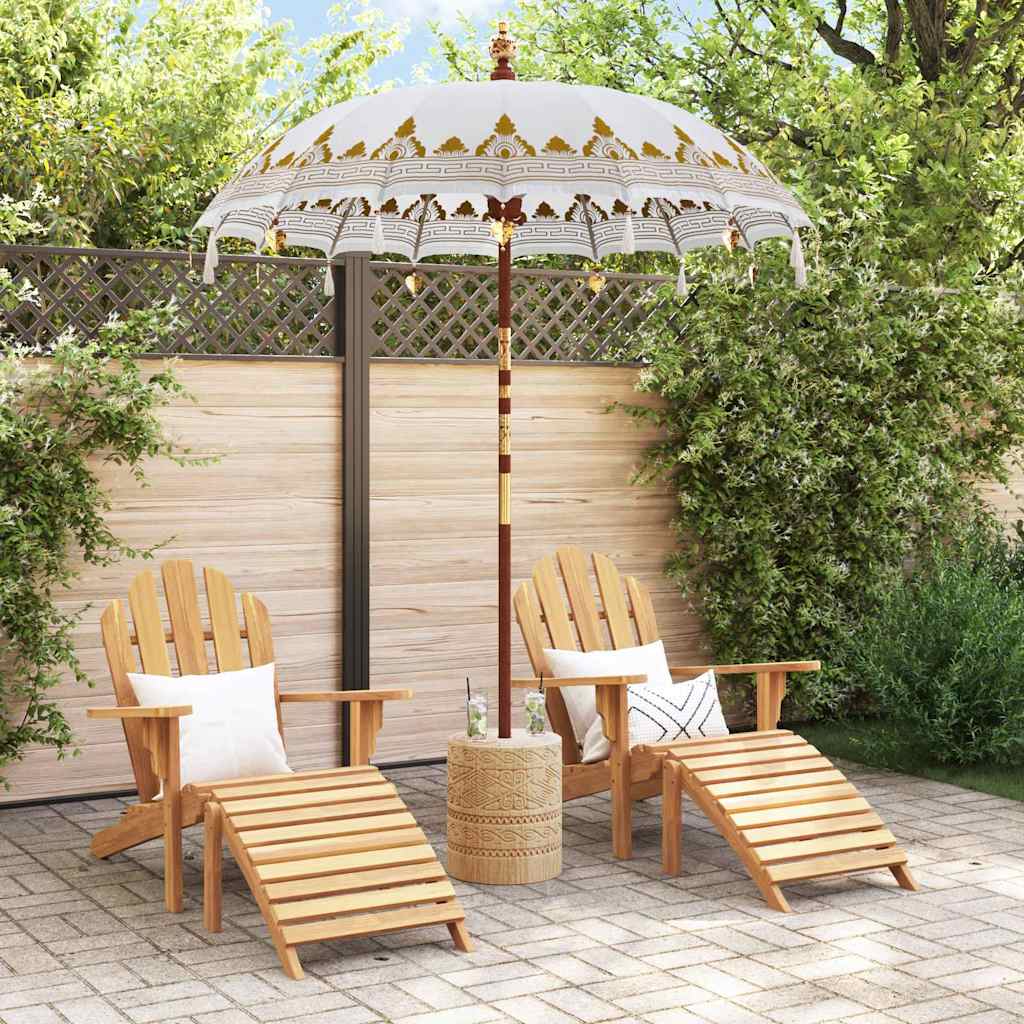 vidaXL Balinesischer Sonnenschirm Creme 185 x 185 x 260 cm