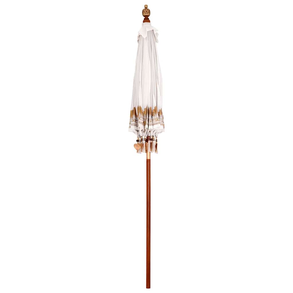 vidaXL Balinesischer Sonnenschirm Creme 185 x 185 x 260 cm