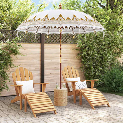 vidaXL Balinesischer Sonnenschirm Creme 215 x 215 x 260 cm