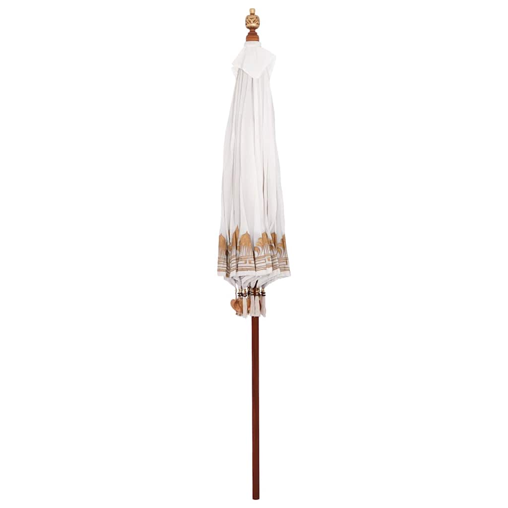vidaXL Balinesischer Sonnenschirm Creme 215 x 215 x 260 cm