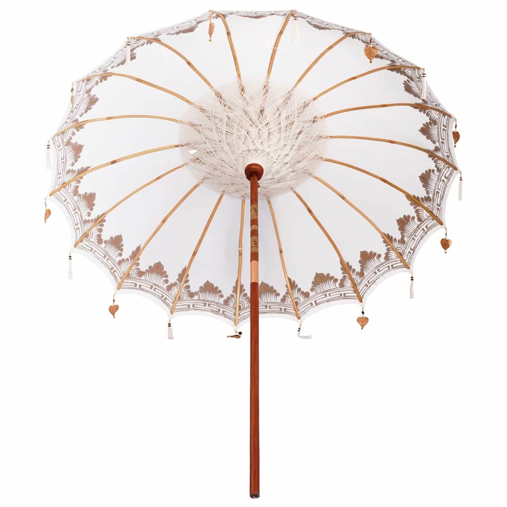vidaXL Balinesischer Sonnenschirm Creme 215 x 215 x 260 cm