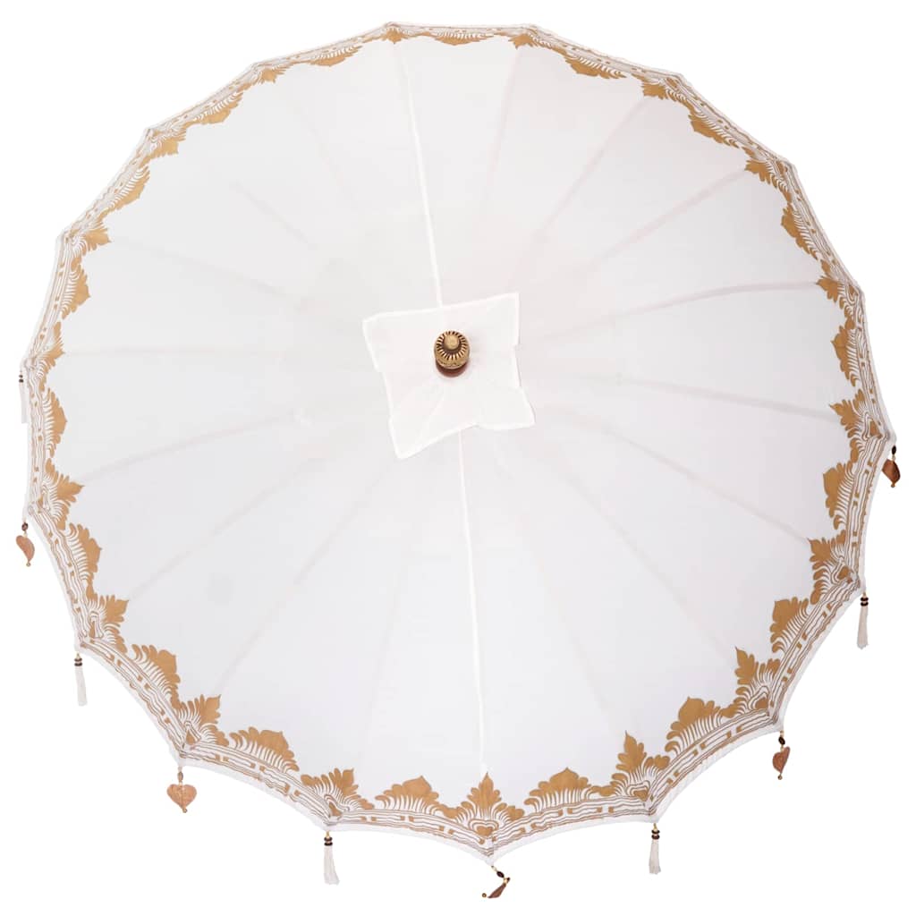 vidaXL Balinesischer Sonnenschirm Creme 215 x 215 x 260 cm