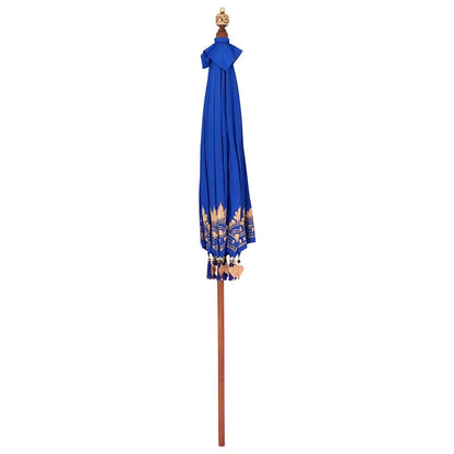 vidaXL Balinesischer Sonnenschirm Blau 215 x 215 x 260 cm