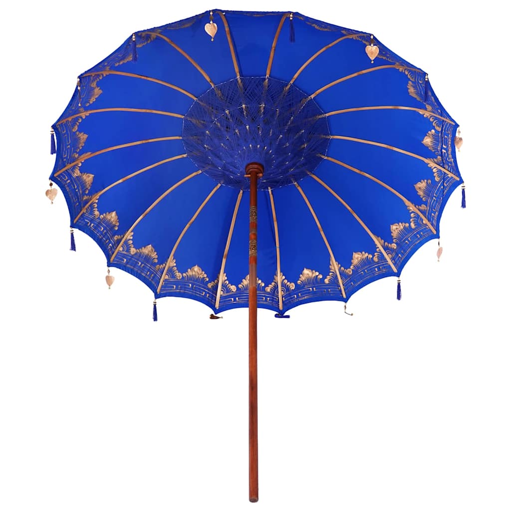 vidaXL Balinesischer Sonnenschirm Blau 215 x 215 x 260 cm