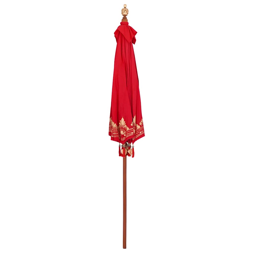 vidaXL Balinesischer Sonnenschirm Rot 215 x 215 x 260 cm