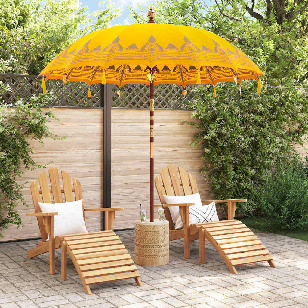 vidaXL Balinesischer Sonnenschirm Gelb 215 x 215 x 260 cm