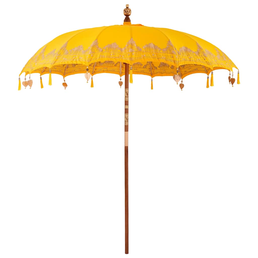 vidaXL Balinesischer Sonnenschirm Gelb 215 x 215 x 260 cm