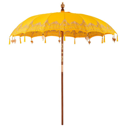 vidaXL Balinesischer Sonnenschirm Gelb 215 x 215 x 260 cm