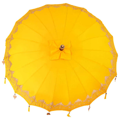 vidaXL Balinesischer Sonnenschirm Gelb 215 x 215 x 260 cm