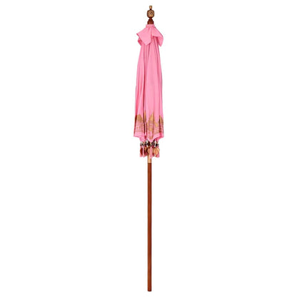 vidaXL Balinesischer Sonnenschirm Rosa 185 x 185 x 260 cm