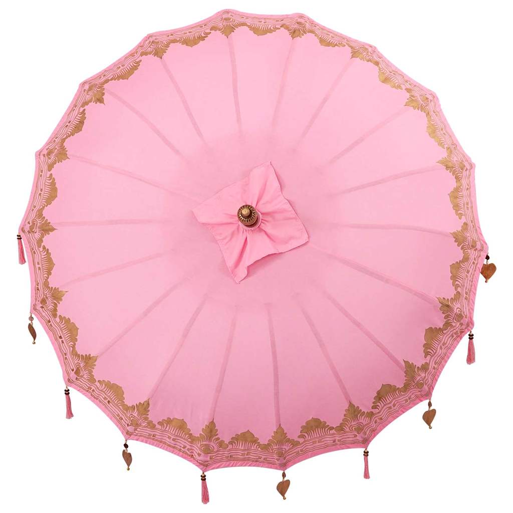 vidaXL Balinesischer Sonnenschirm Rosa 185 x 185 x 260 cm