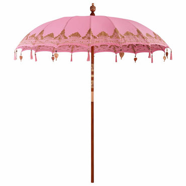vidaXL Balinesischer Sonnenschirm Rosa 215 x 215 x 260 cm