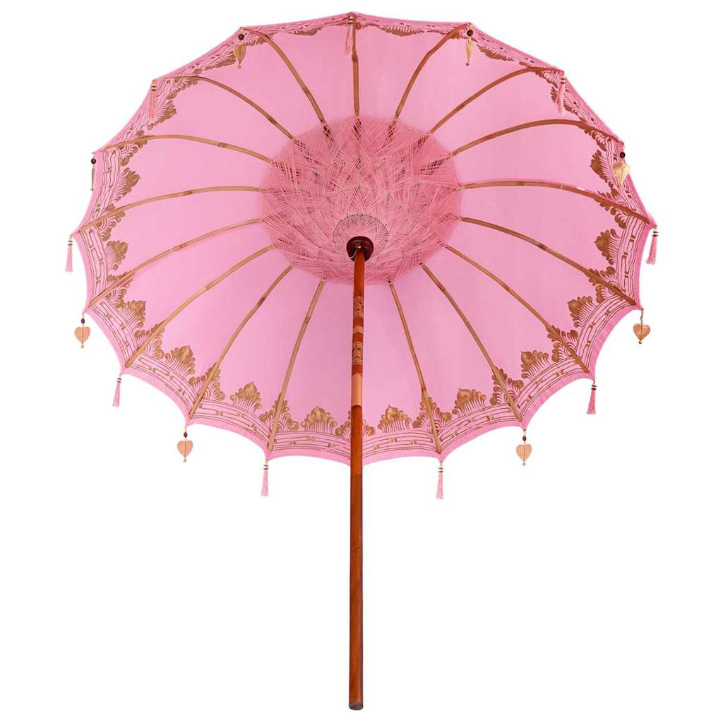 vidaXL Balinesischer Sonnenschirm Rosa 215 x 215 x 260 cm