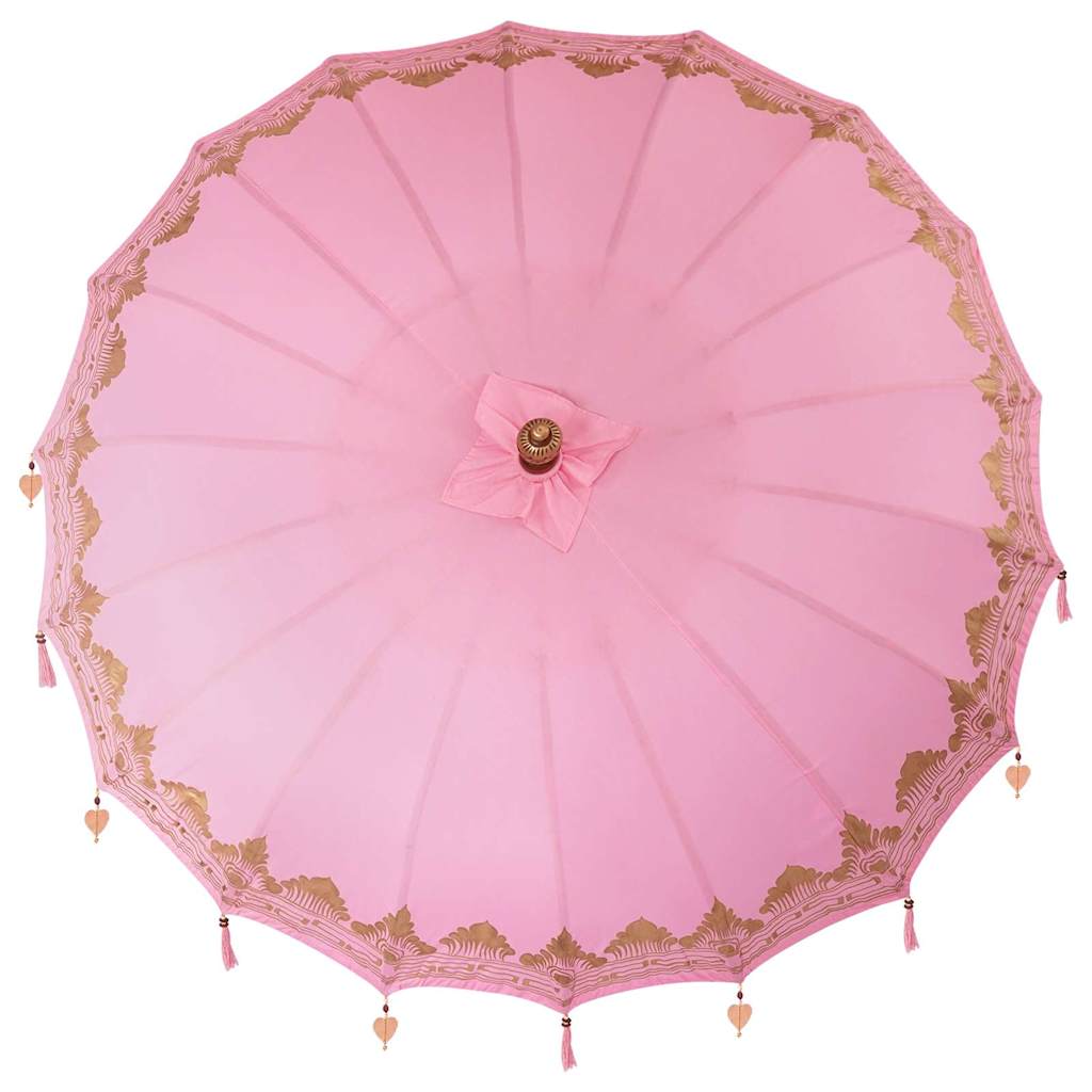 vidaXL Balinesischer Sonnenschirm Rosa 215 x 215 x 260 cm