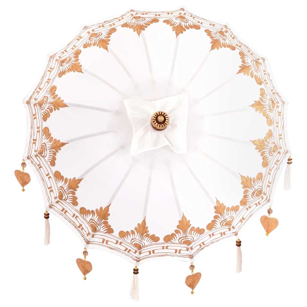 vidaXL Balinesischer Sonnenschirm Creme 125 x 125 x 260 cm