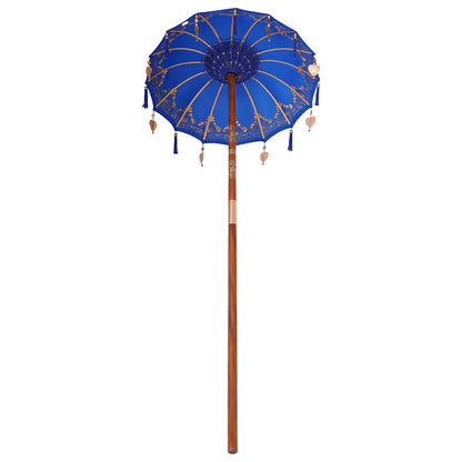 vidaXL Balinesischer Sonnenschirm Blau 125 x 125 x 260 cm