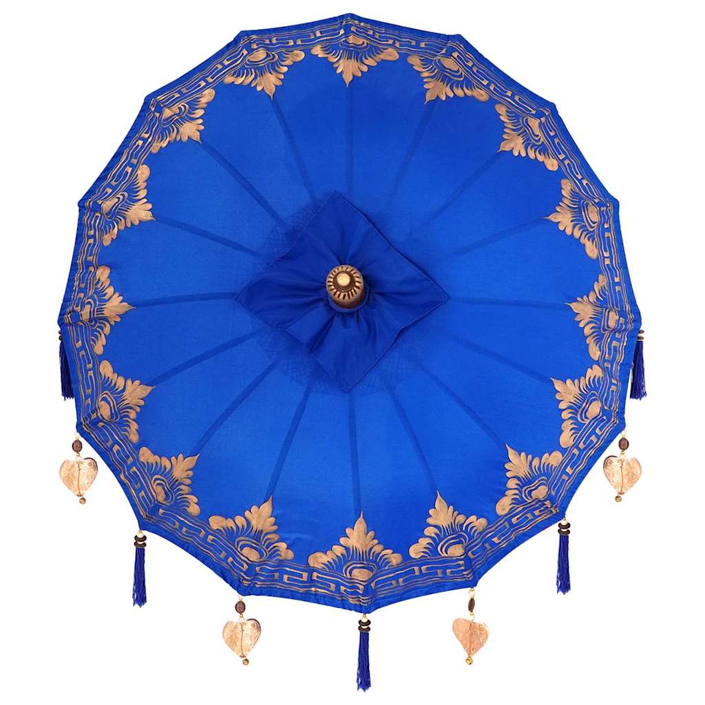 vidaXL Balinesischer Sonnenschirm Blau 125 x 125 x 260 cm