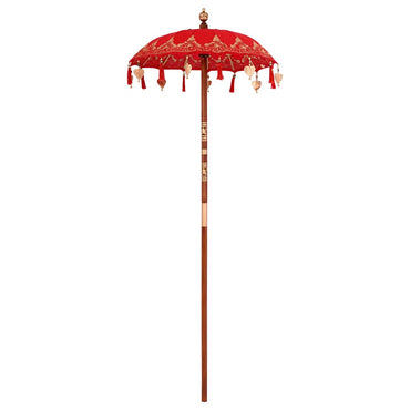 vidaXL Balinesischer Sonnenschirm Rot 125 x 125 x 260 cm