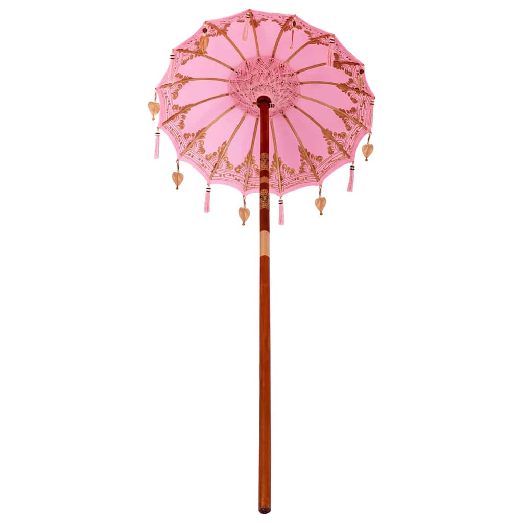 vidaXL Balinesischer Sonnenschirm Rosa 125 x 125 x 260 cm