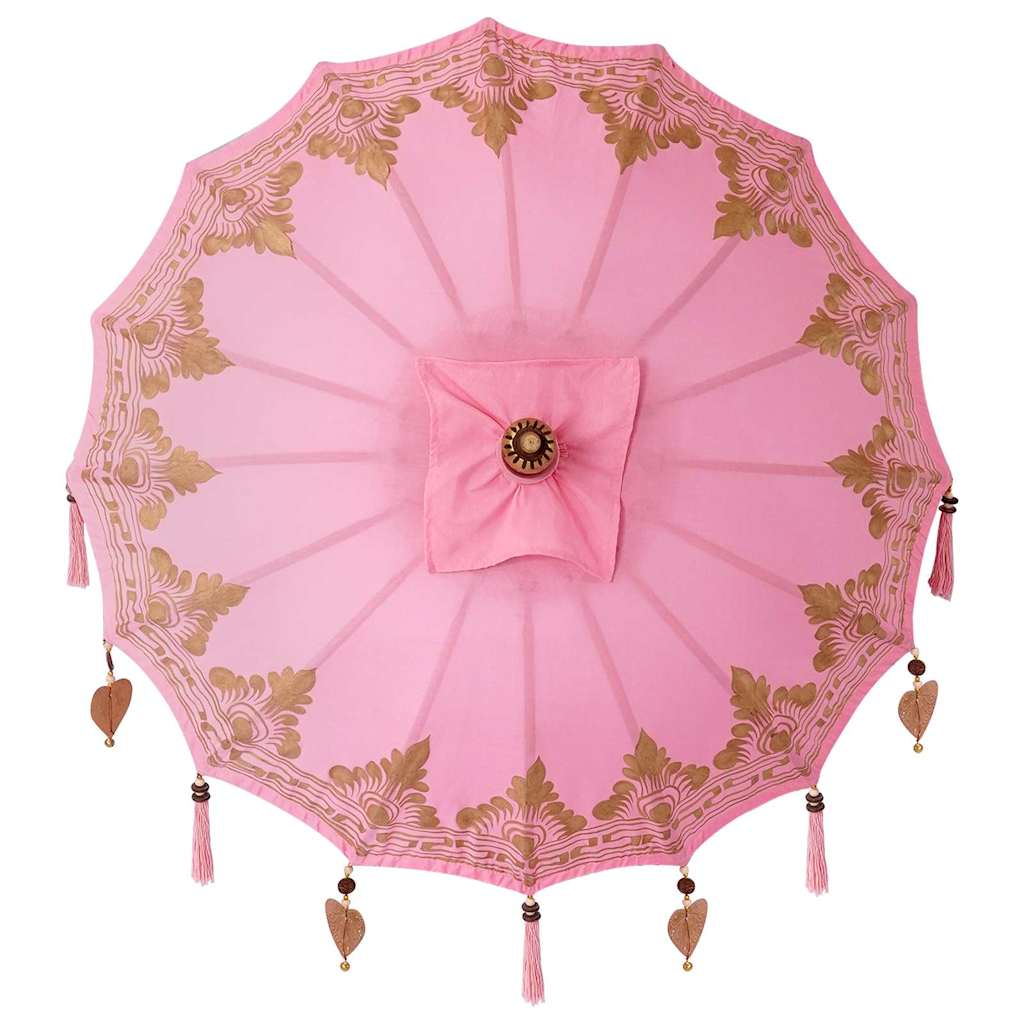 vidaXL Balinesischer Sonnenschirm Rosa 125 x 125 x 260 cm