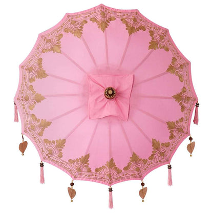 vidaXL Balinesischer Sonnenschirm Rosa 125 x 125 x 260 cm