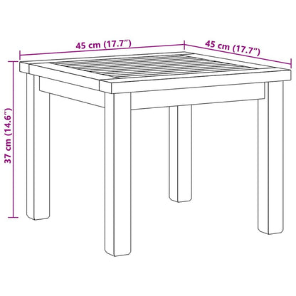 Couchtisch Braun 45 x 45 x 36 cm Massivholz Teak