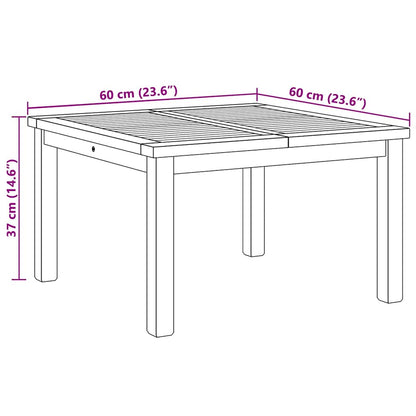 Couchtisch Braun 60 x 60 x 36 cm Massivholz Teak