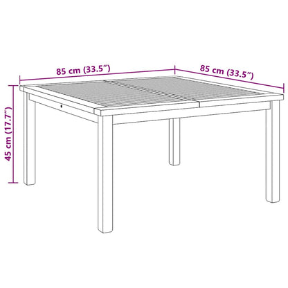 vidaXL Couchtisch Braun 85 x 85 x 45 cm Massivholz Teak
