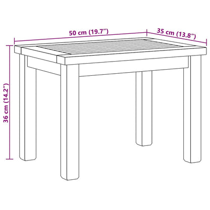 vidaXL Couchtisch Braun 50 x 35 x 36 cm Massivholz Teak