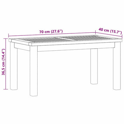 vidaXL Couchtisch Braun 70 x 40 x 36 cm Massivholz Teak