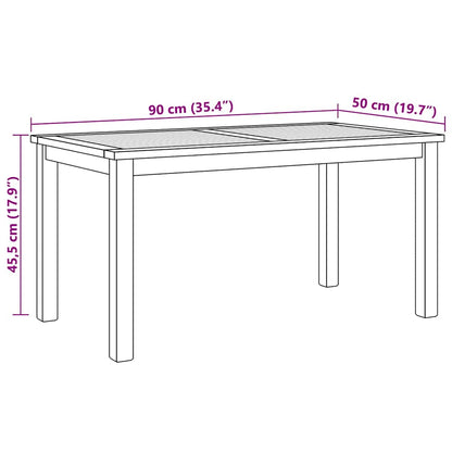 vidaXL Couchtisch Braun 90 x 50 x 45,5 cm Massivholz Teak