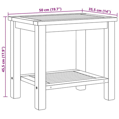 vidaXL Couchtisch Braun 50 x 35 x 45 cm Teak-Massivholz