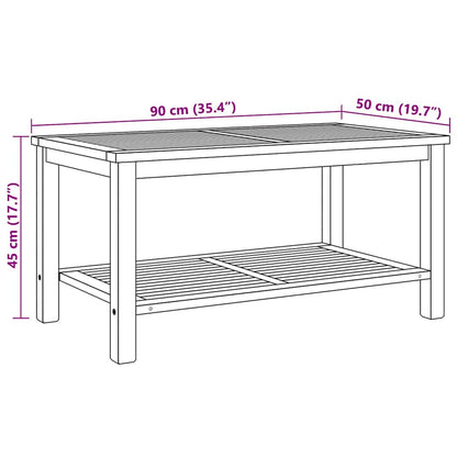 Couchtisch Braun 90 x 50 x 45 cm Teak-Massivholz