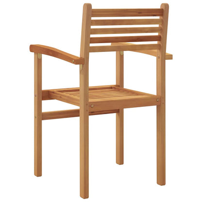 vidaXL Stuhl 2 pcs Braun 56 x 55 x 90,5 cm Massivholz Teak