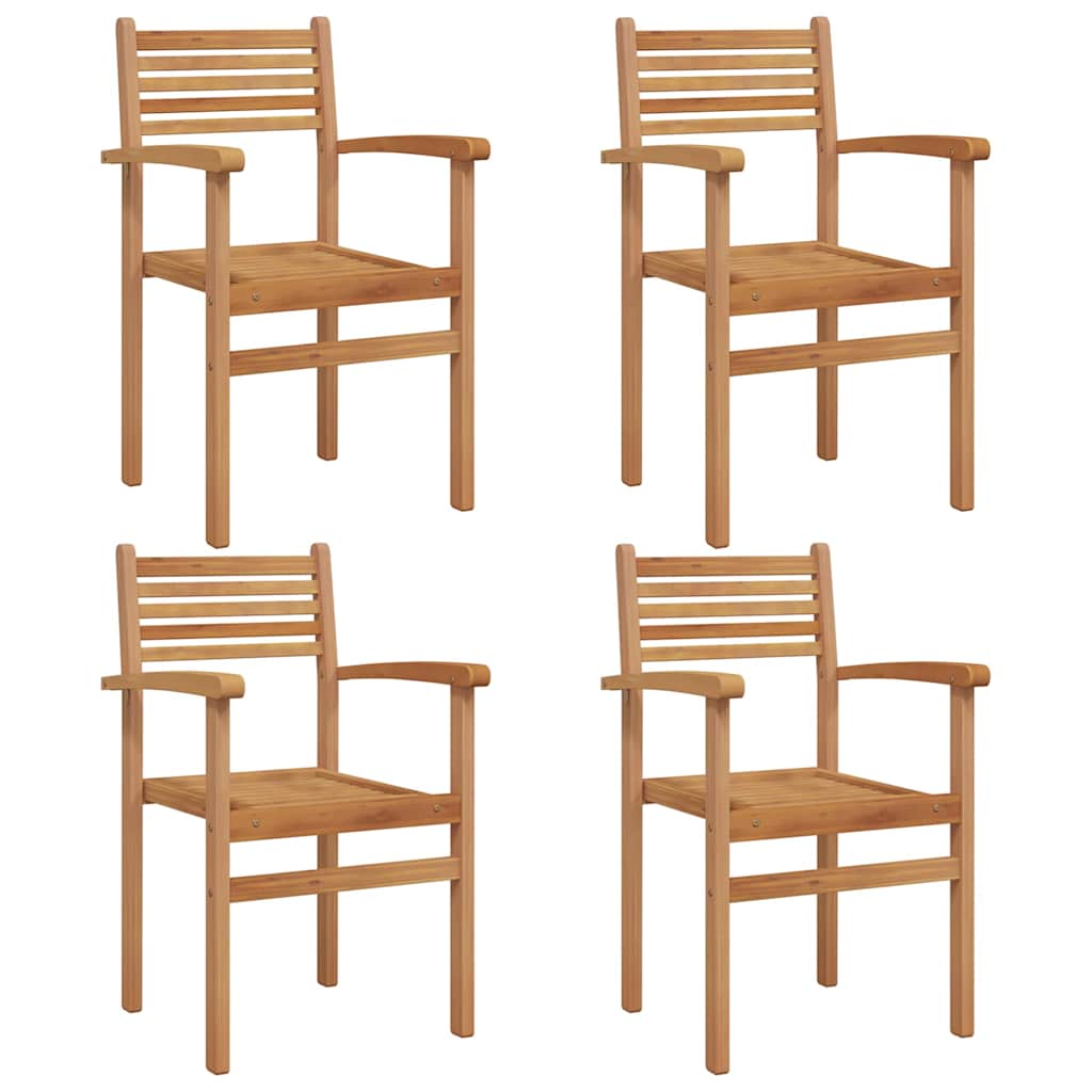 Stuhl 4 pcs Braun 56 x 55 x 90,5 cm Massivholz Teak