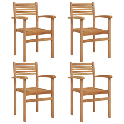 Stuhl 4 pcs Braun 56 x 55 x 90,5 cm Massivholz Teak