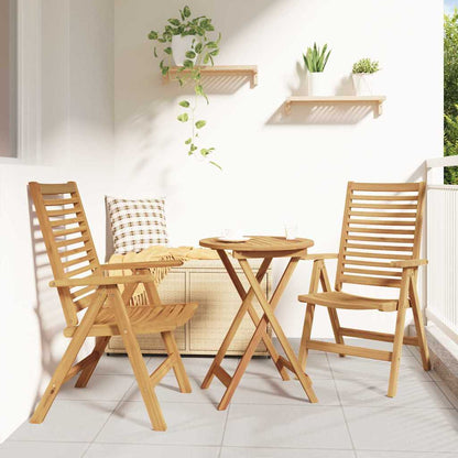 vidaXL Gartenstühle 2 pcs Braun 52 x 64,5 x 108 cm Massivholz Akazie