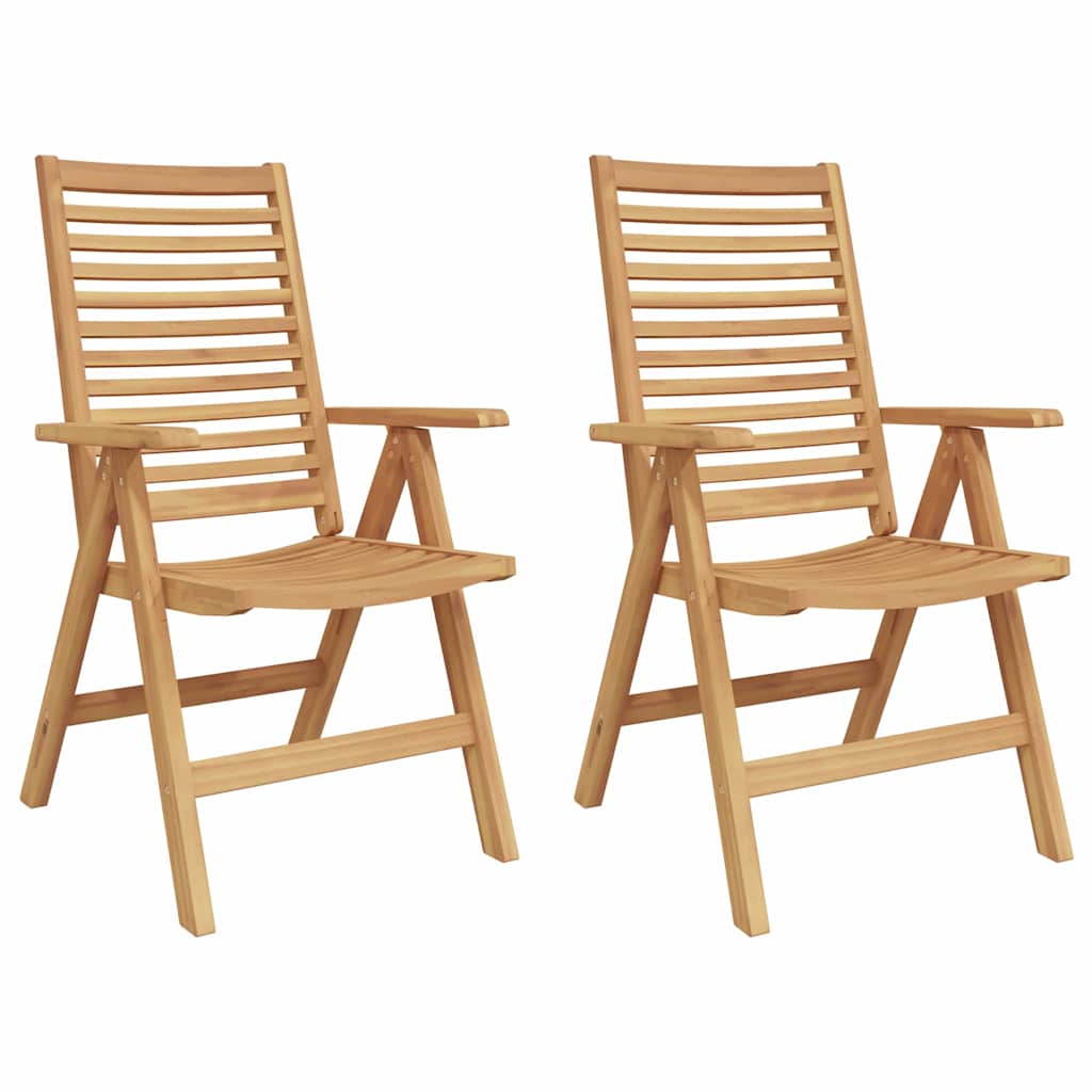 vidaXL Gartenstühle 2 pcs Braun 52 x 64,5 x 108 cm Massivholz Akazie