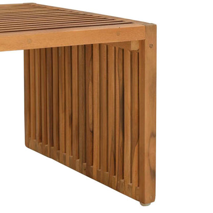 vidaXL Garten-Beistelltisch Braun 90 x 50 x 36 cm Massivholz Teak