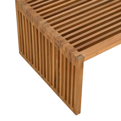 vidaXL Garten-Beistelltisch Braun 90 x 50 x 36 cm Massivholz Teak