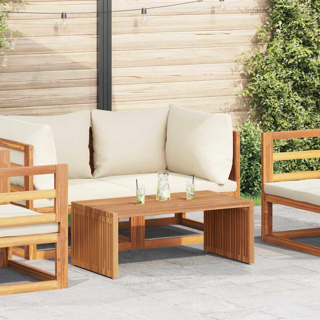 vidaXL Garten-Beistelltisch Braun 90 x 50 x 36 cm Massivholz Teak