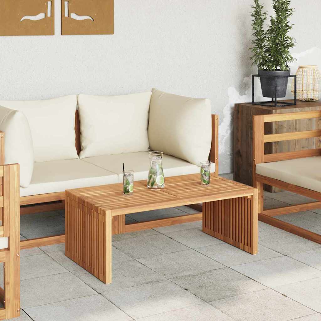 vidaXL Garten-Beistelltisch Braun 90 x 50 x 36 cm Massivholz Teak