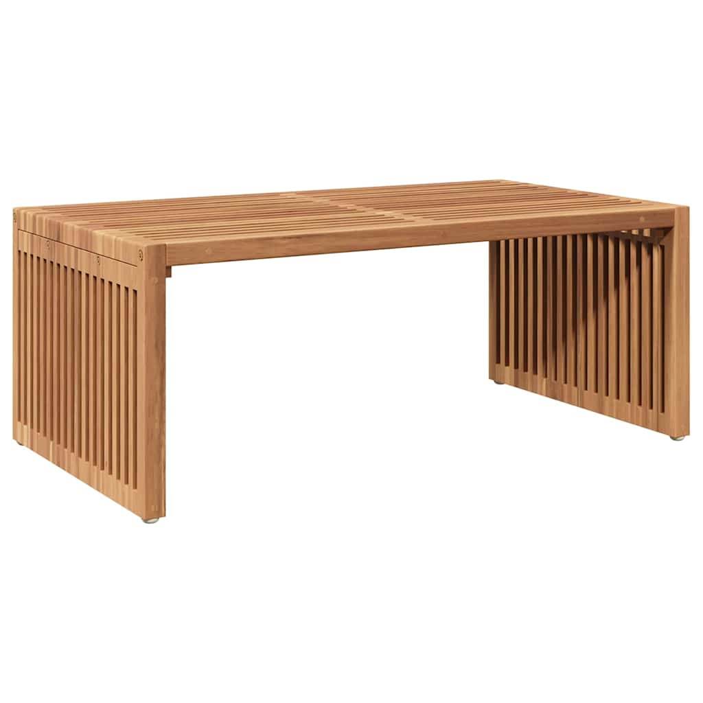 vidaXL Garten-Beistelltisch Braun 90 x 50 x 36 cm Massivholz Teak